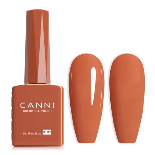 Canni Brown Gel Nail Polish, 1pcs Caramel Brown Gel Polish Color Soak Off U V Nail Manicure Salon Diy at Home