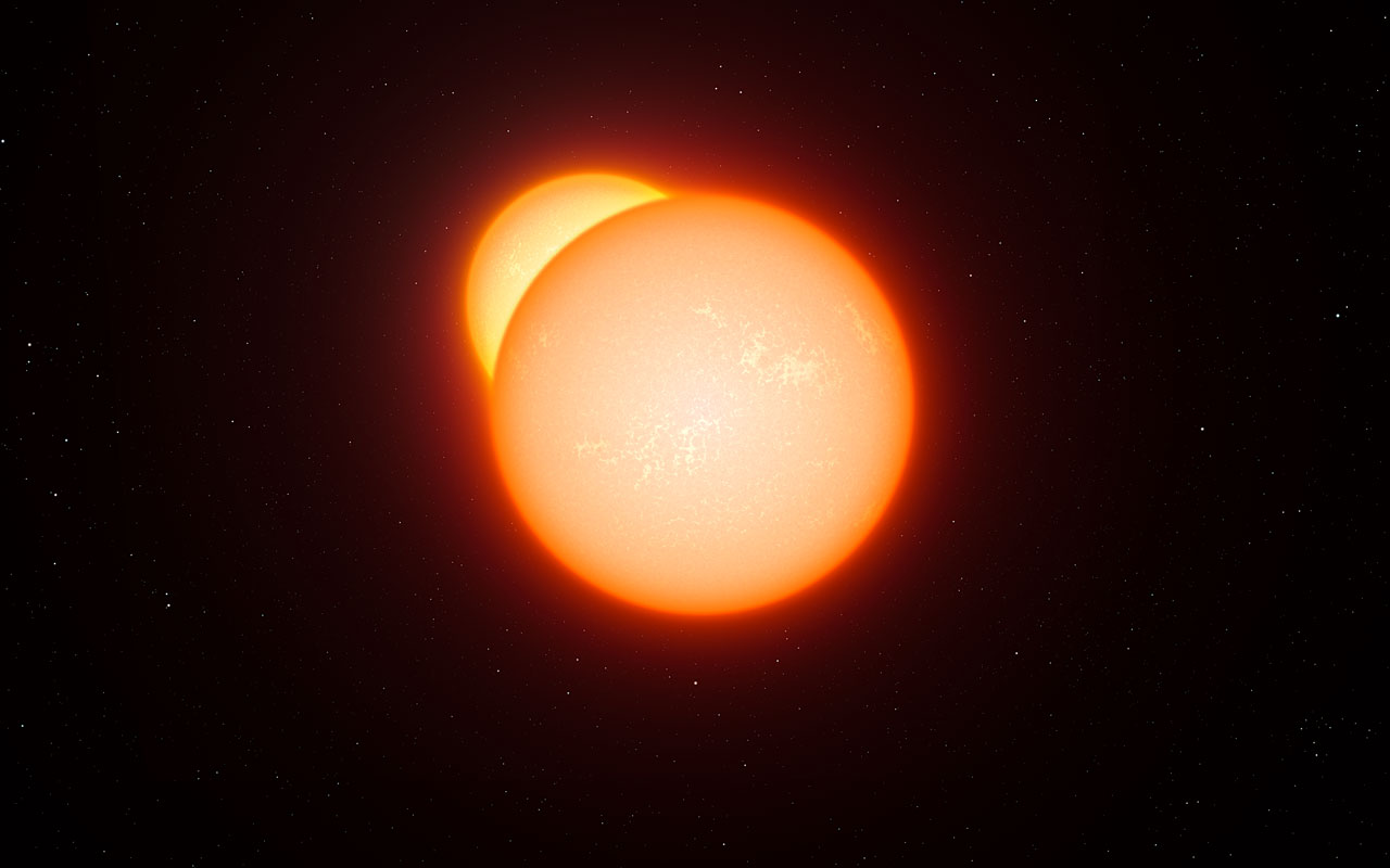 Illustration of eclipsing binary stars