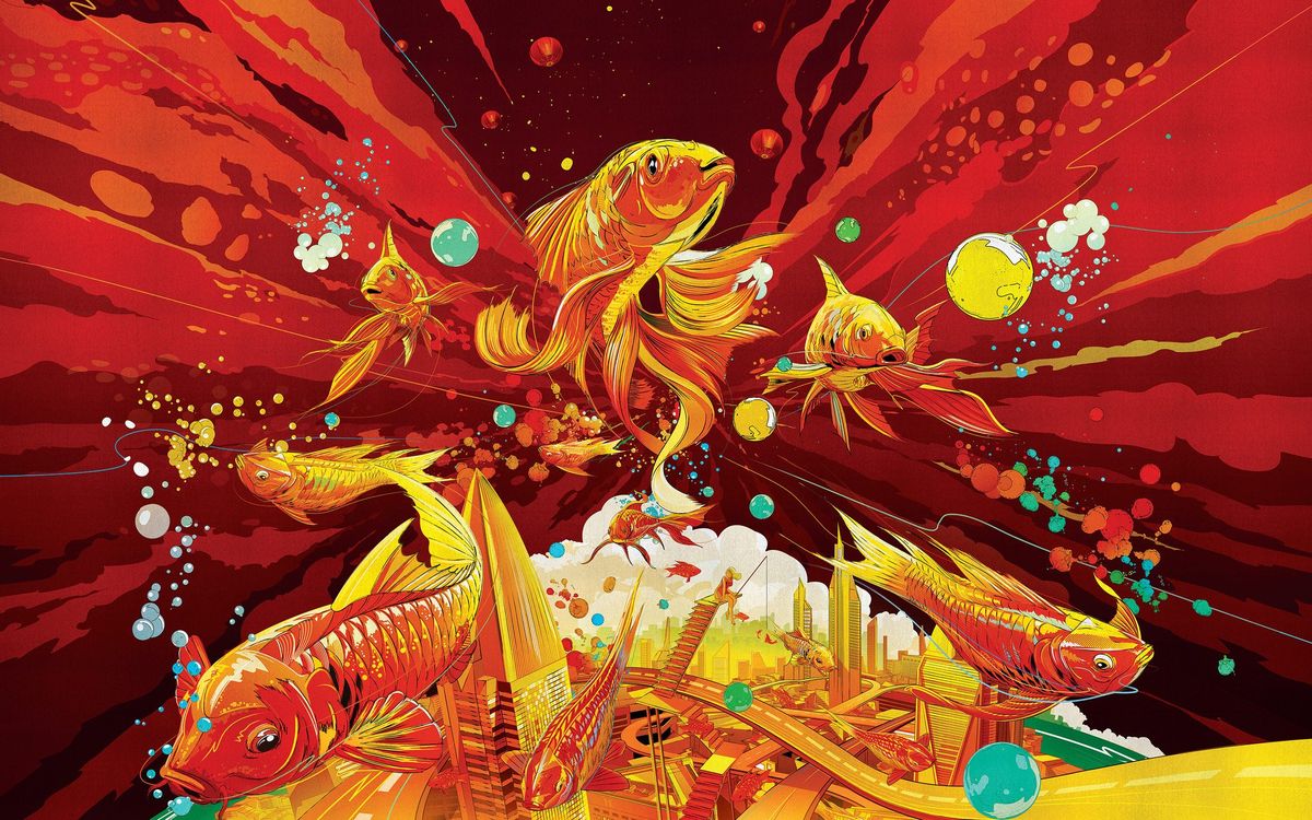 Fortune Flows by Jiang Shan