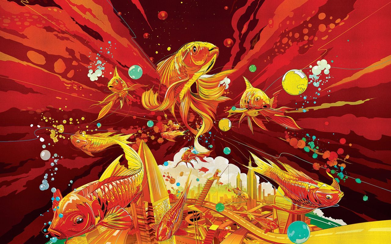 Fortune Flows by Jiang Shan