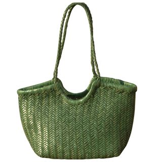 Woven Leather Handbag In Zigzag Pattern 'Vittoria'