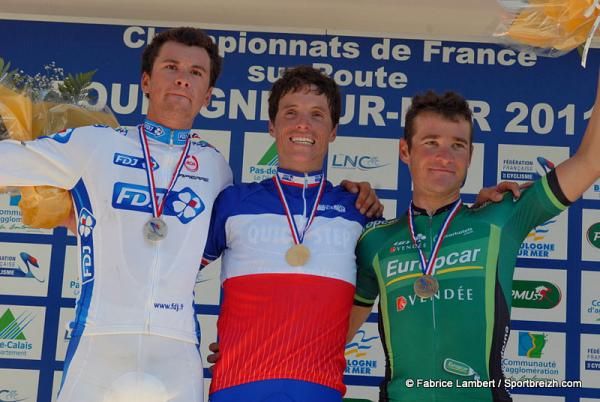 Sylvain Chavanel happy on the podium