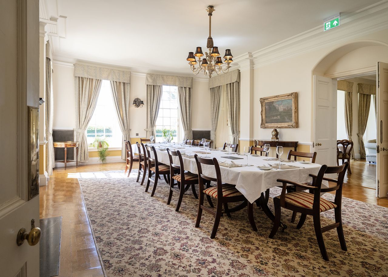 The beautifully-appointed dining room