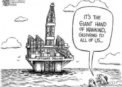 Obama's oil-stained middle finger