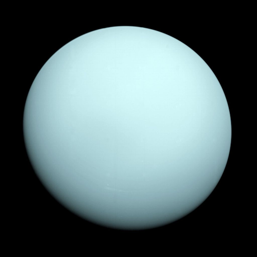 NASA&#039;s Voyager 2 was the first and latest spacecraft to visit Uranus, capturing this shot of its cloud tops.