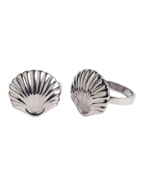  Seashell-Shaped Napkin Rings, Set of 2