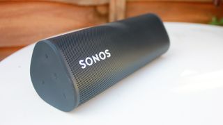 the sonos roam bluetooth speaker on a table