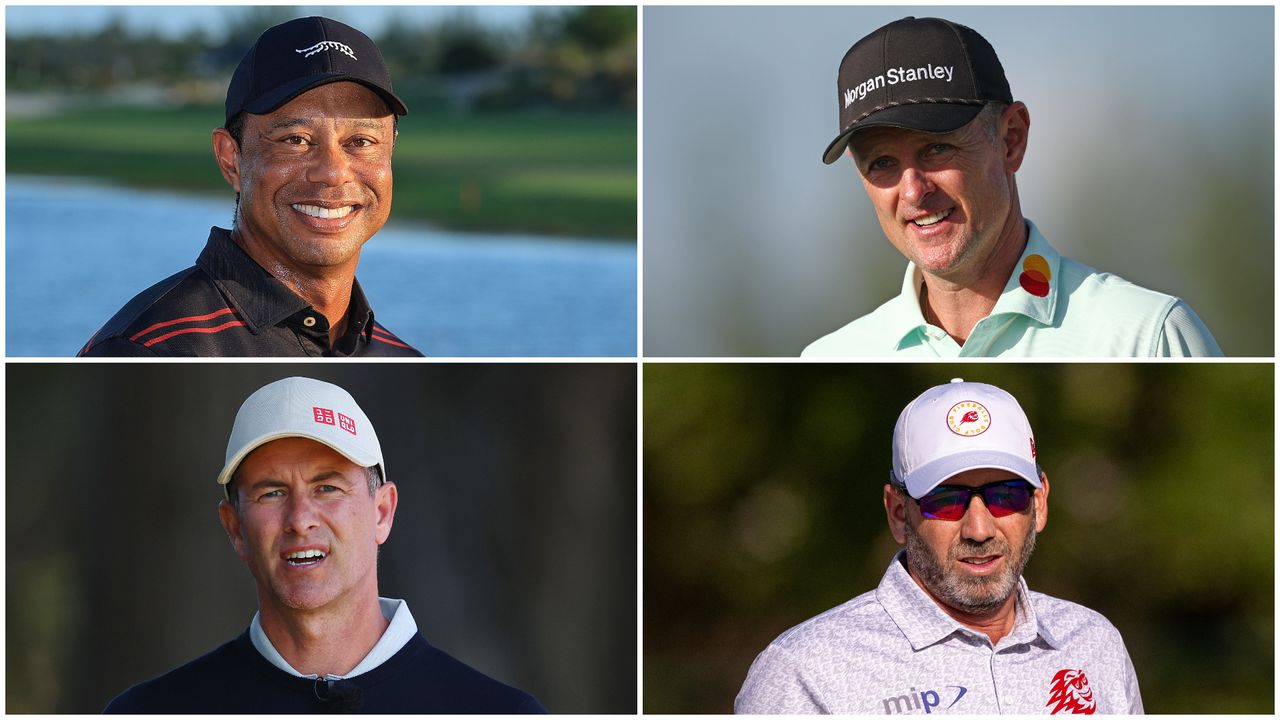 Tiger Woods, Justin Rose, Adam Scott and Sergio Garcia 