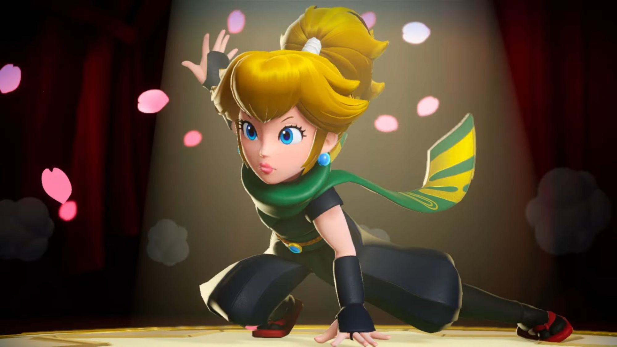 Princess Peach kicks butt and scales walls as a Ninja and Cowgirl in