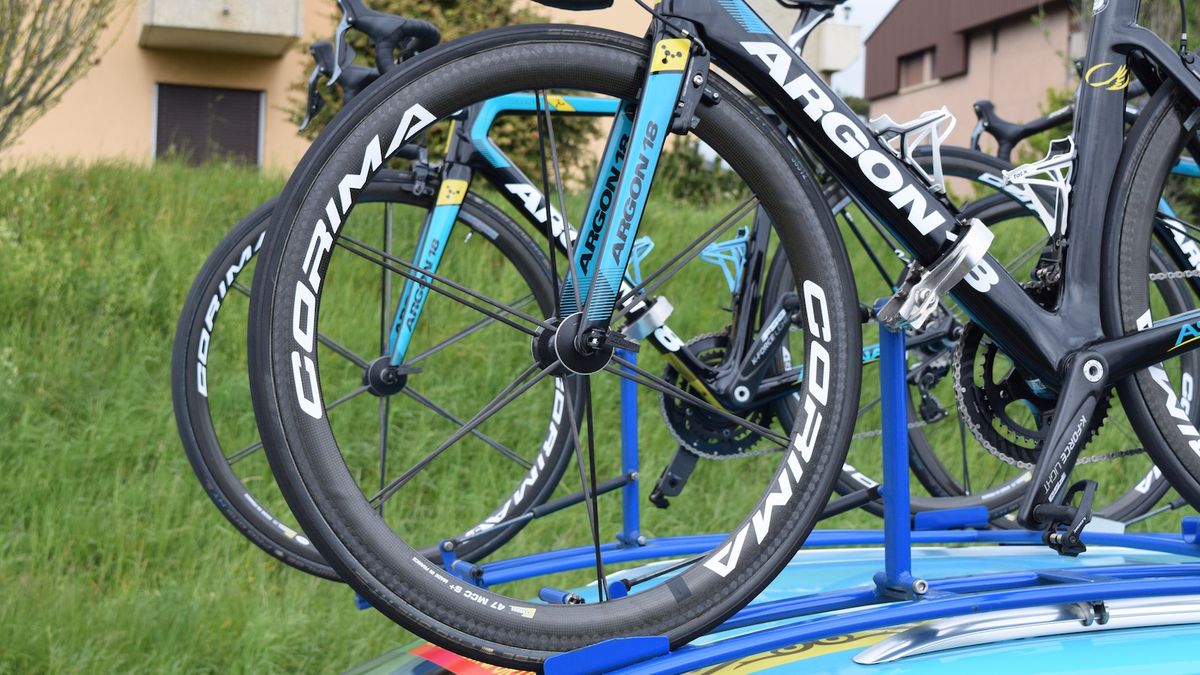 Astana had the range toping Corima 47 MCC S+ wheels on display
