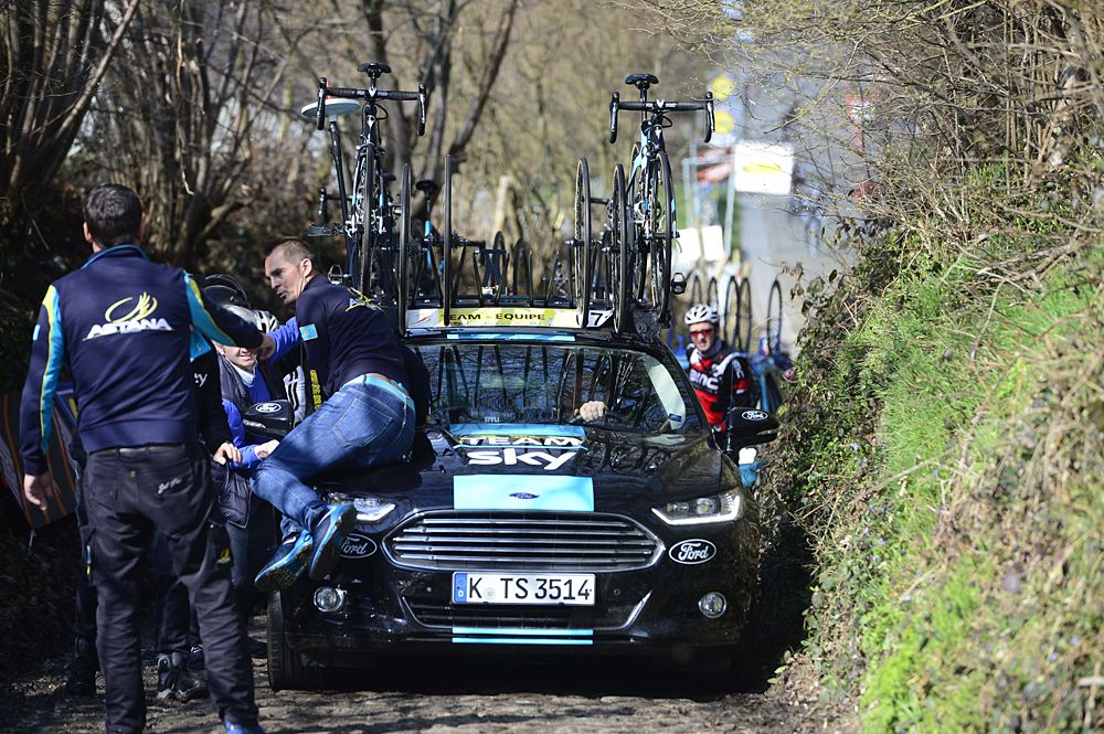 Traffic jam on the Koppenberg