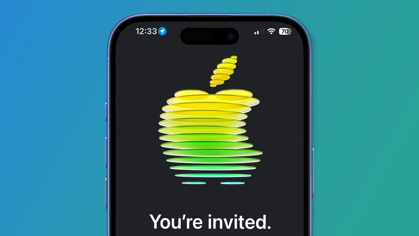 Apple March Event invite shown on an iPhone screen