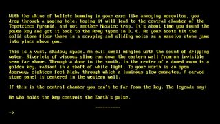 Text adventure interface