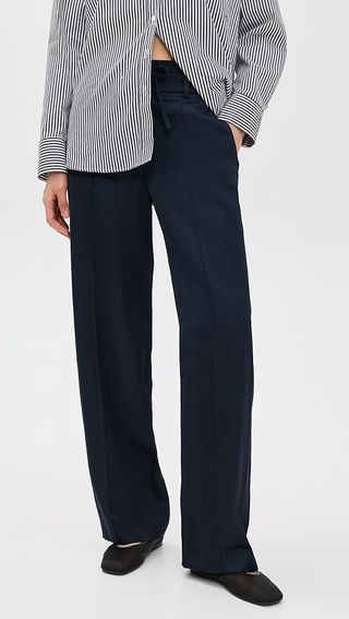 Vince Mid Rise Double Waistband Drawstring Pants