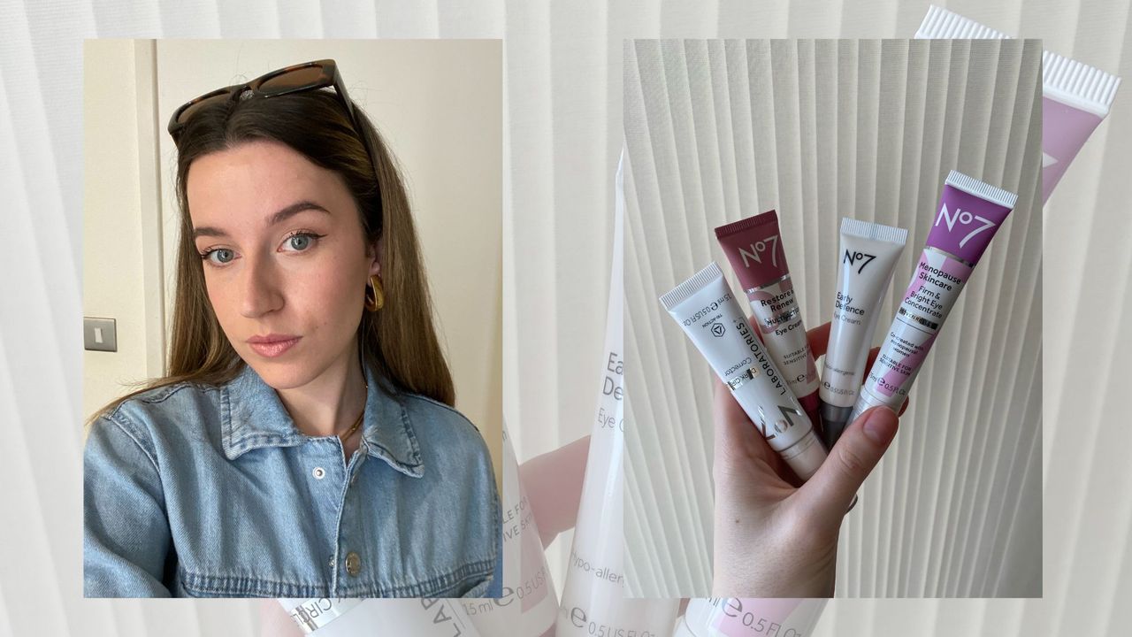 Grace Lindsay testing no7 eye cream