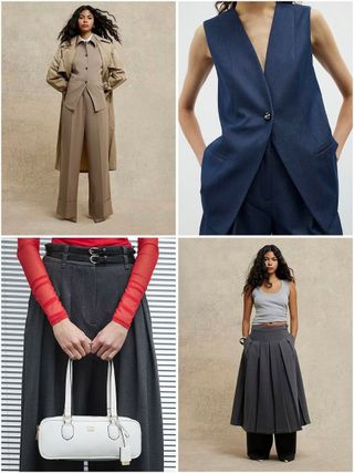 Four images of river island looks