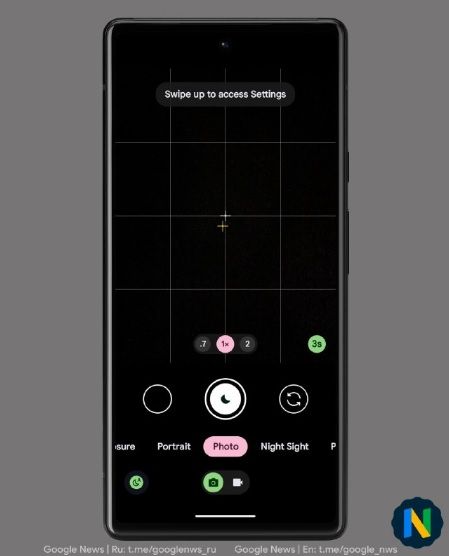 Google Camera 9.0 displays a photo toggle, displaying photo specific options in the selection bar.