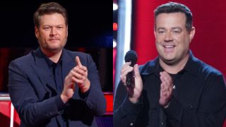 Blake Shelton and Carson Daly on The Voice.