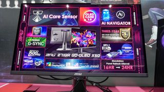 The MAG 272QP QD-OLED X50 gaming monitor at Computex 2025