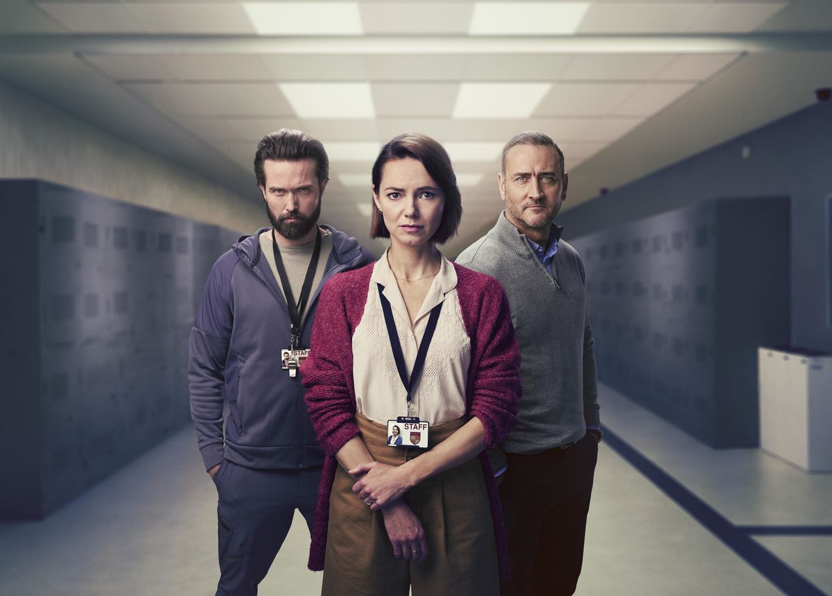 The Teacher season 2 on Channel 5 stars Kara Tointon, Emmett J Scanlan (on left) and Will Mellor.