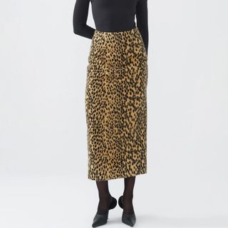 Nocturne Leopard Print Pencil Skirt 