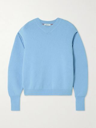 Cutout Brushed Cashmere-Blend Sweater