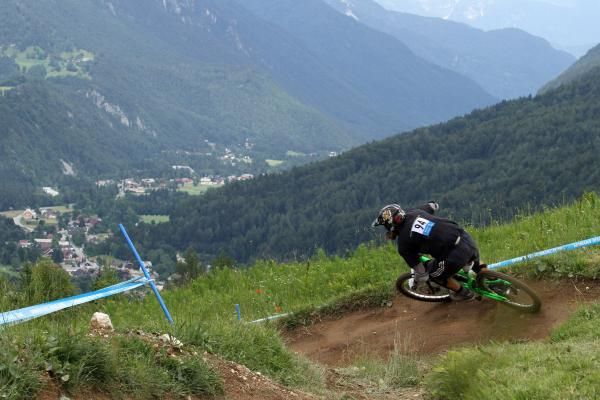 A downhiller in Slovenia