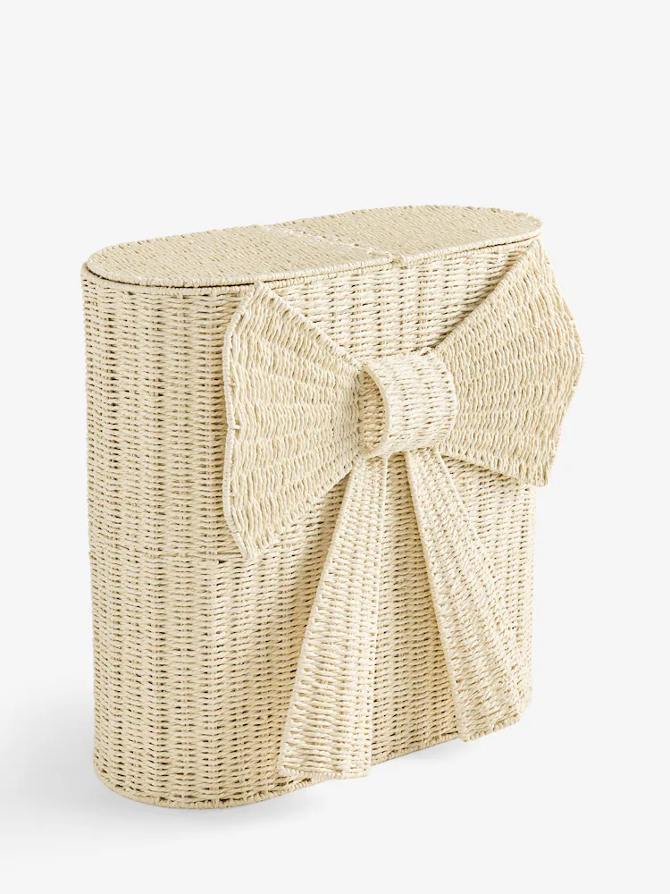 Next, Natural Bow Laundry Sorter