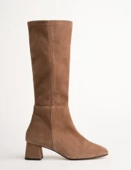 Tan suede Penelope Chilvers knee high Sinatra boots