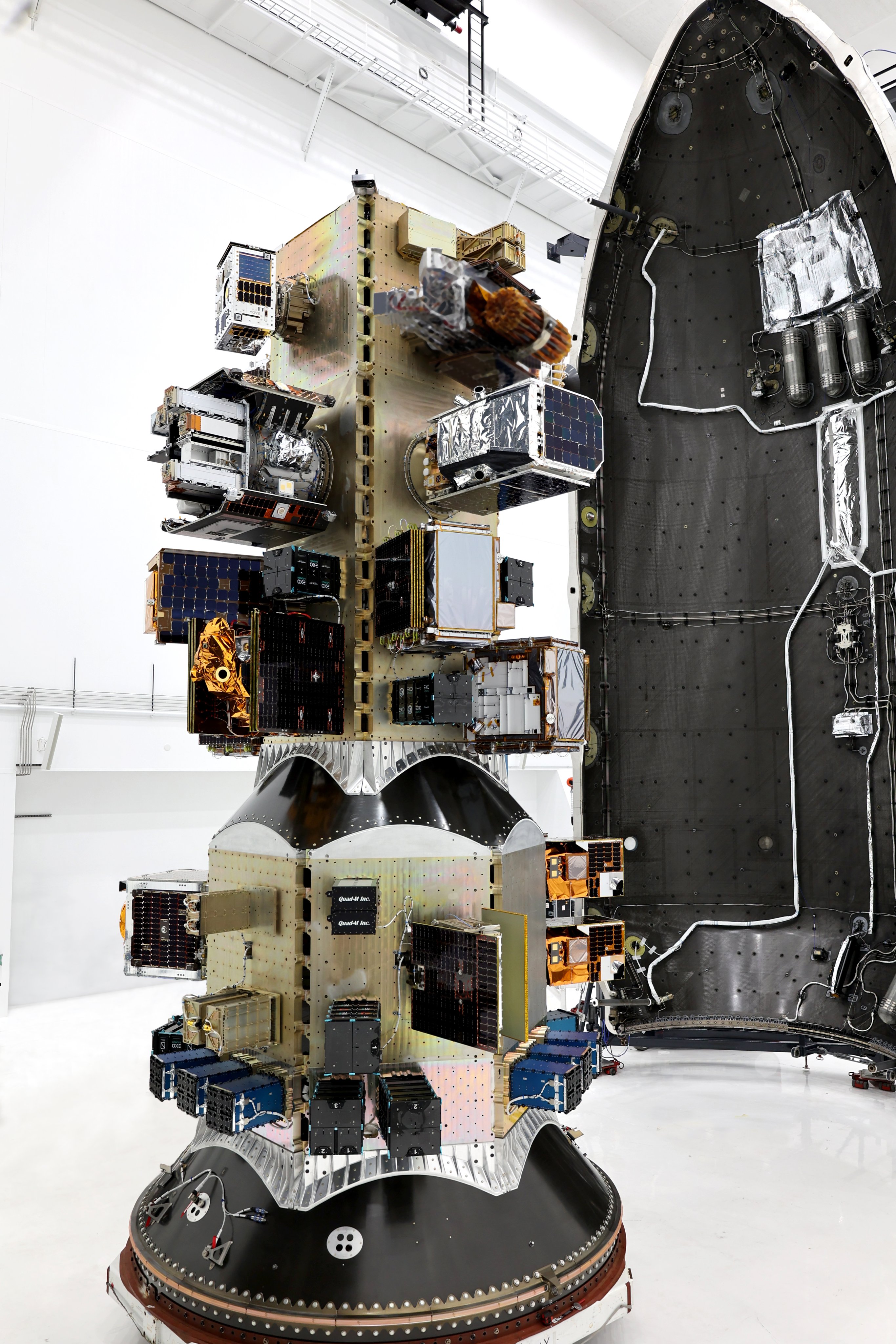 Pictured are SpaceX's Transport Vehicle 11 payloads before launch.