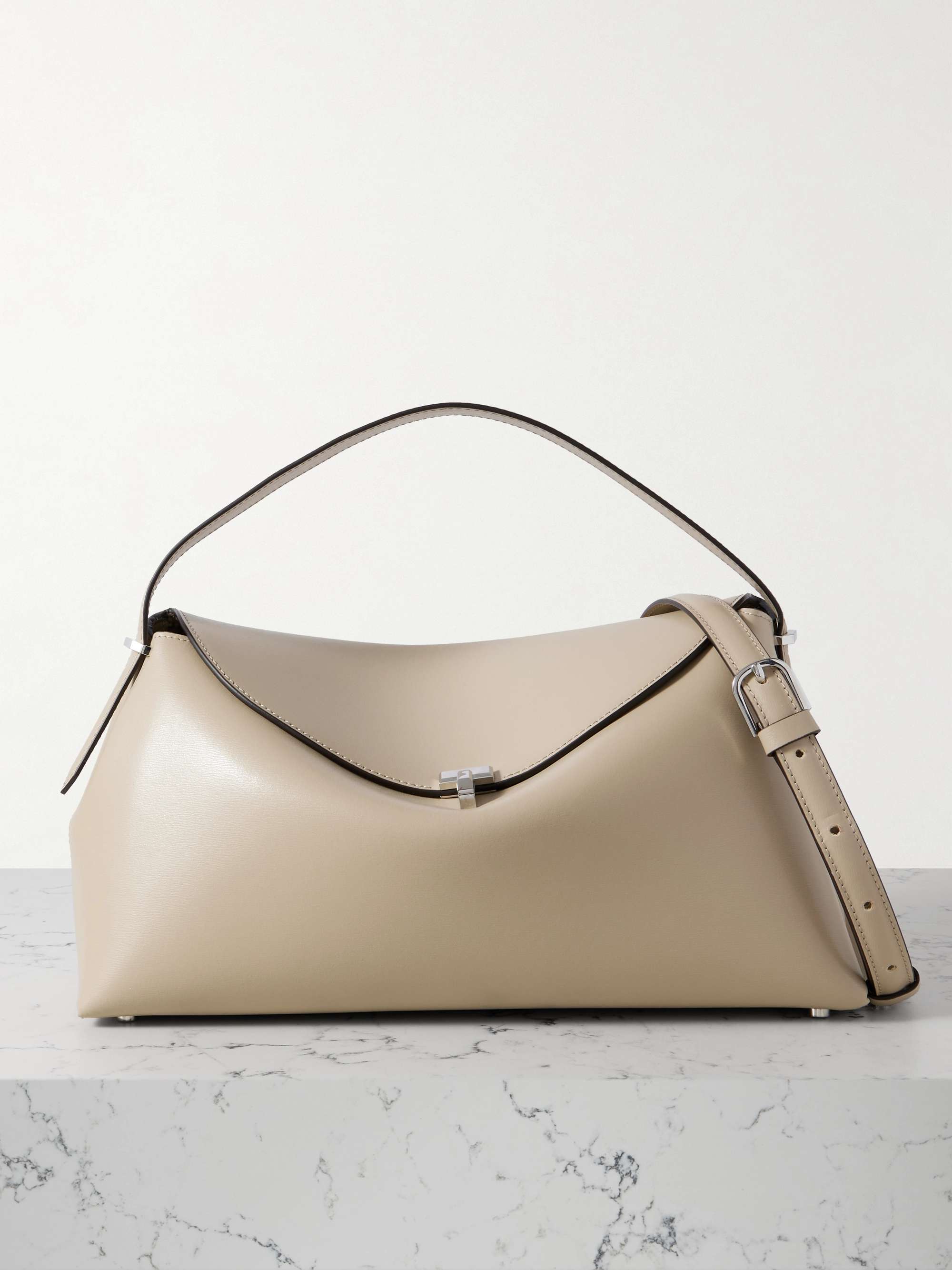 T-lock leather shoulder bag