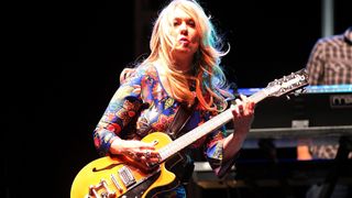 Nancy Wilson of Heart performs at the Antelope Valley Fairgrounds on August 25, 2015 in Lancaster, California. 
