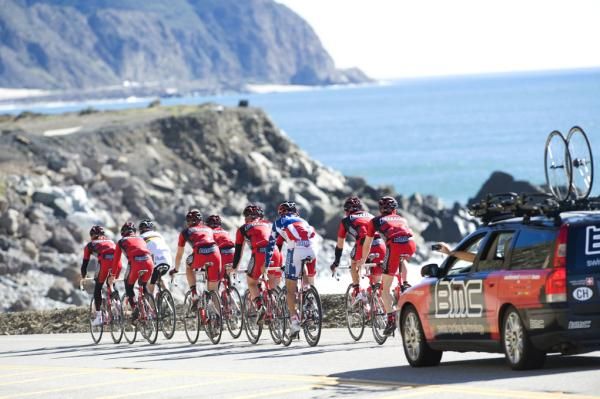 Worth the ride: BMC riders head down Route 1 along the ocean.