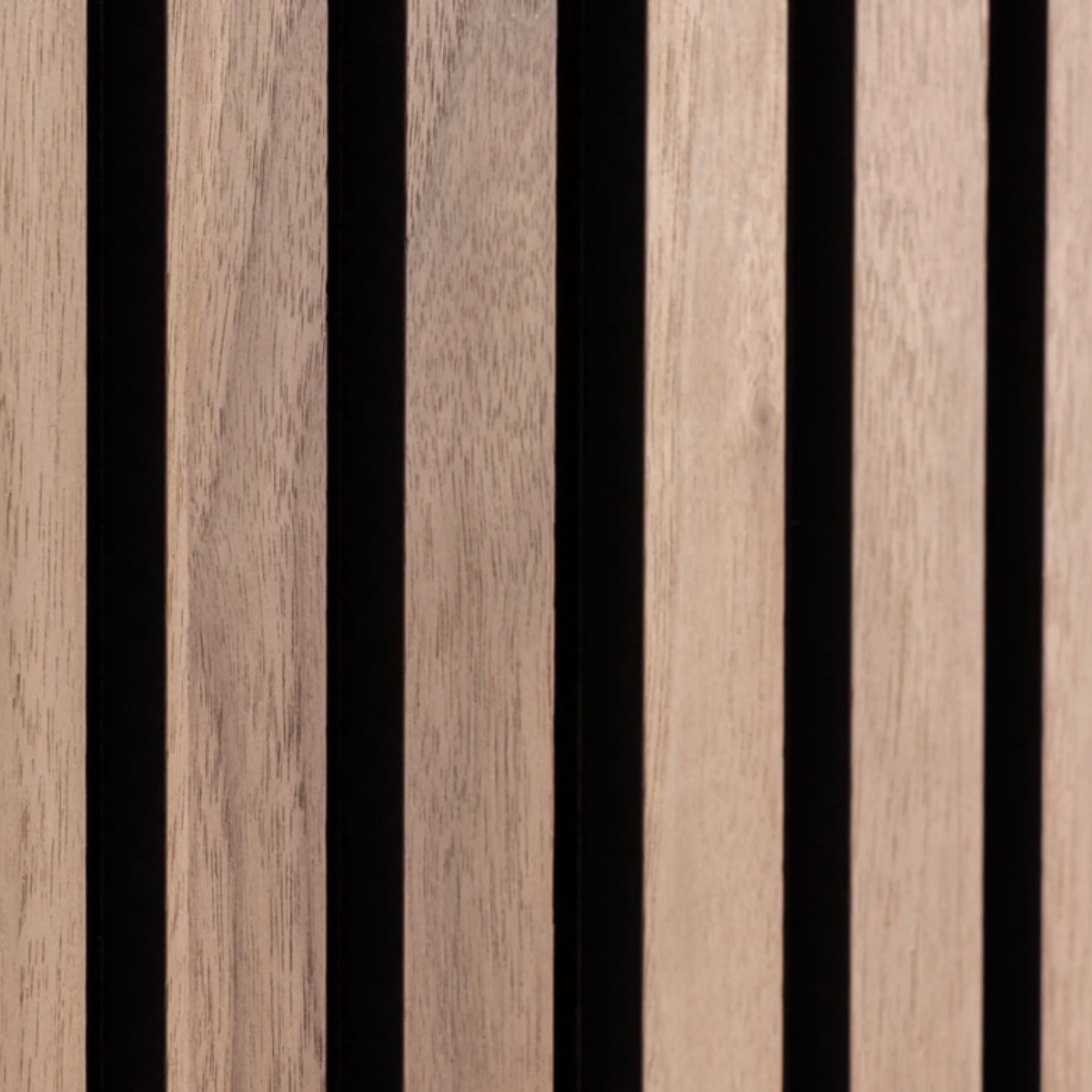 SlatWall Acoustic American Walnut Slatted Wall Panel, 2.4 x 0.6m