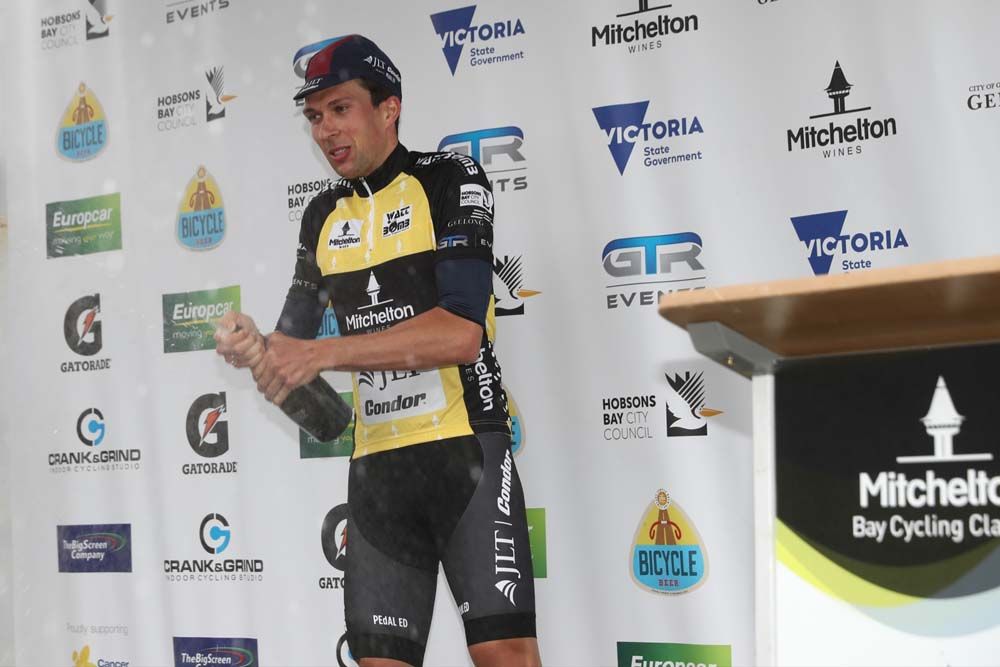 Ian Bibby (JLT Condor) on the podium
