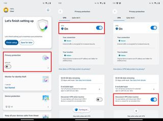 Android enable VPN from Defender