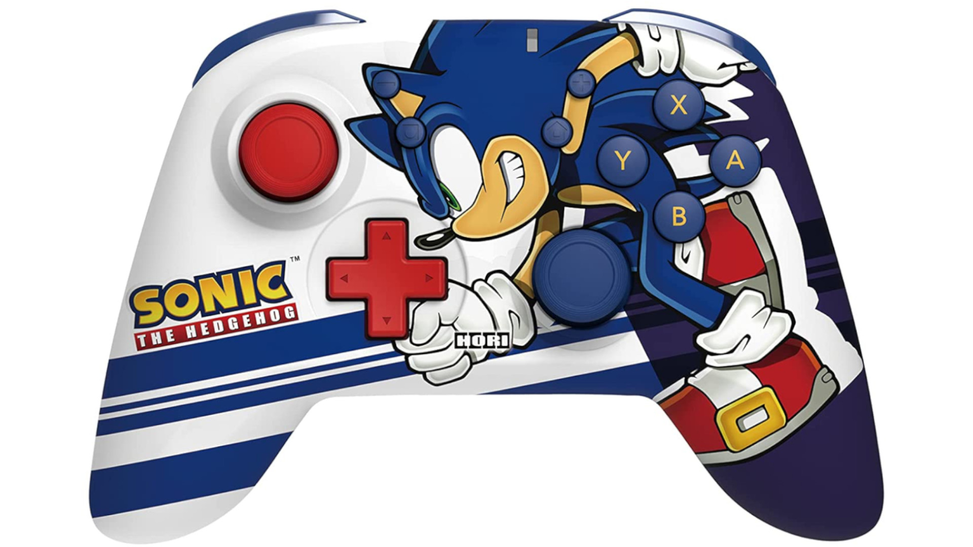 The front of the Sonic Nintendo Switch Pro Controller
