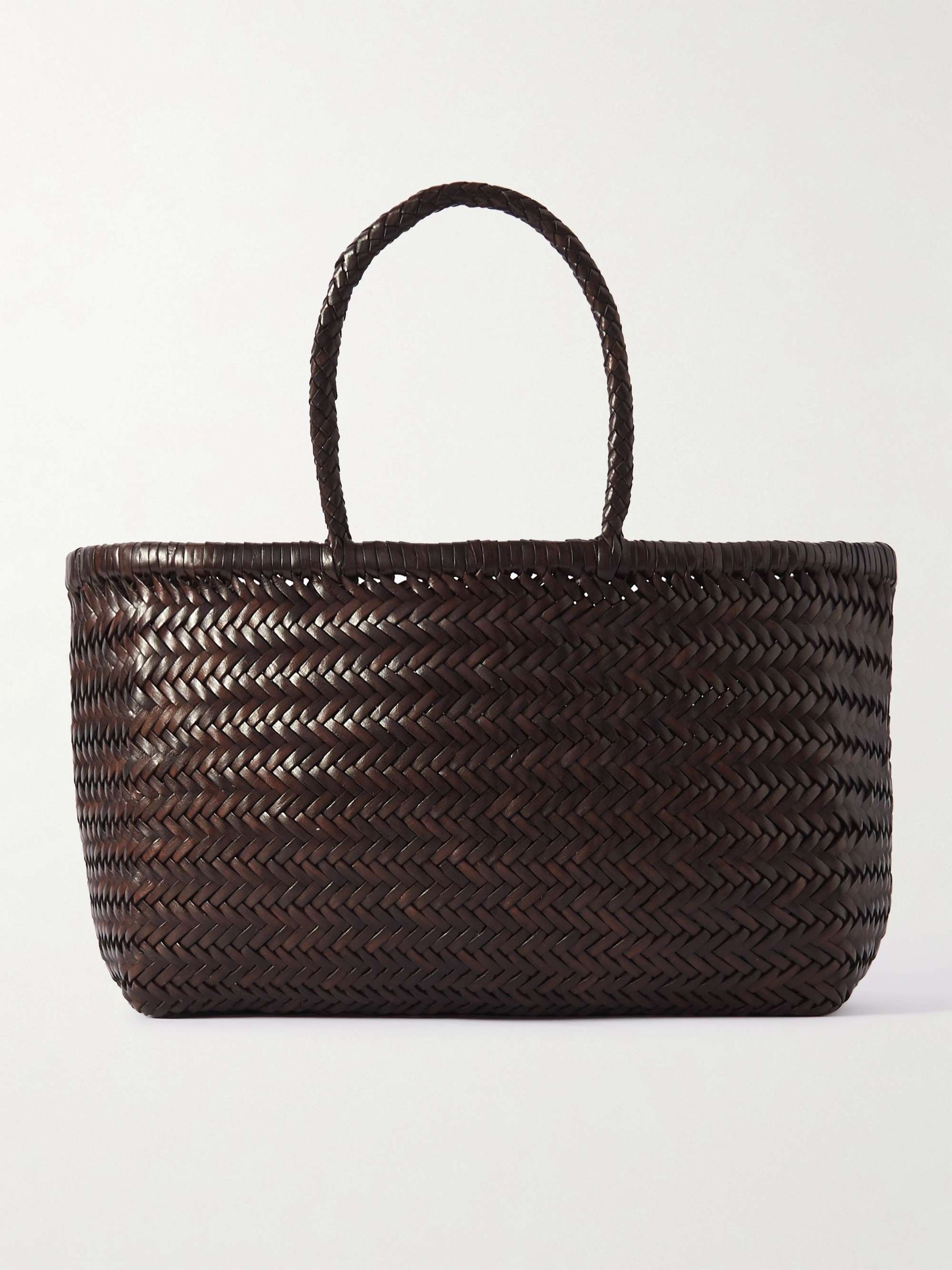 Bamboo Triple Jump Woven Leather Tote