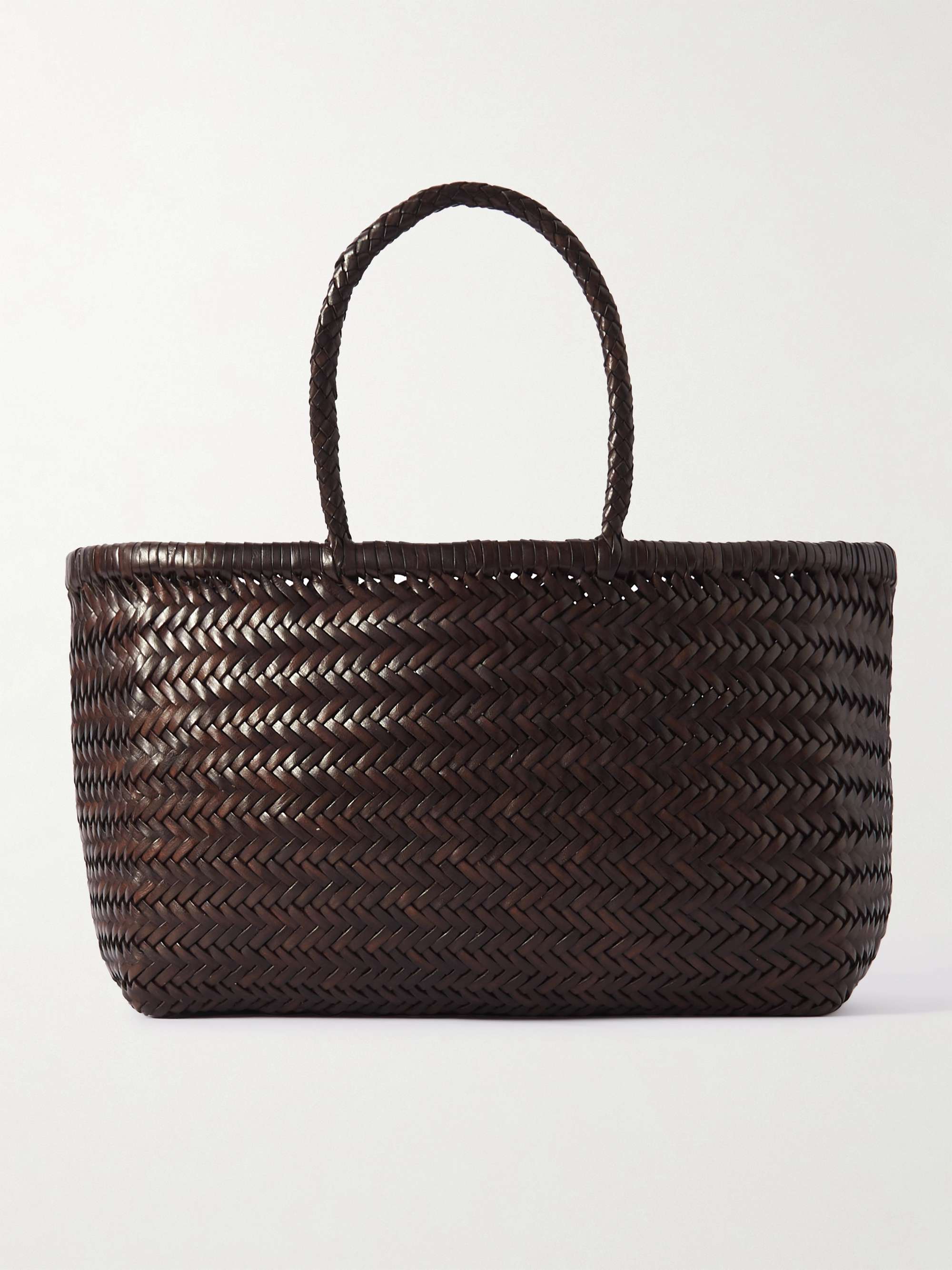 Bamboo Triple Jump Woven Leather Tote