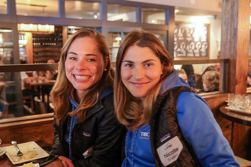Ingrid Drexel and Nicolle Bruderer at Tibco-SVB opening training camp
