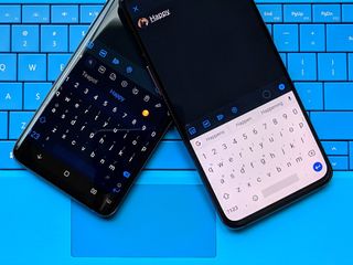 Keyboards on two Android phones