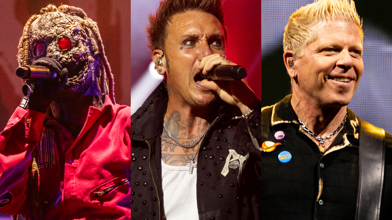 Pictures of Slipknot, Papa Roach and The Offspring onstage