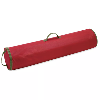 red wrapping paper storage roll