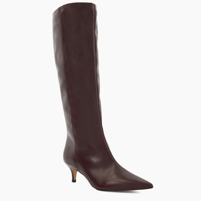 brown knee high kitten heel boots from Dune