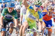 In Clovis, Liquigas-Cannondale's Peter Sagan wins his fourth stage at the Amgen Tour of California.