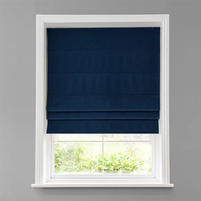 blue blackout Roman blind