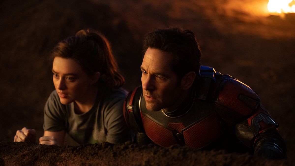 Kathryn Newton and Paul Rudd in Ant-Man and the Wasp: Quantumania