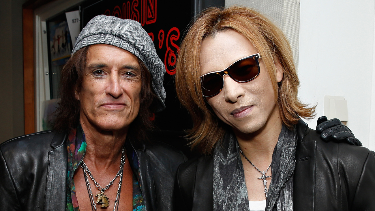 A picture of Joe Perry and Yoshiki