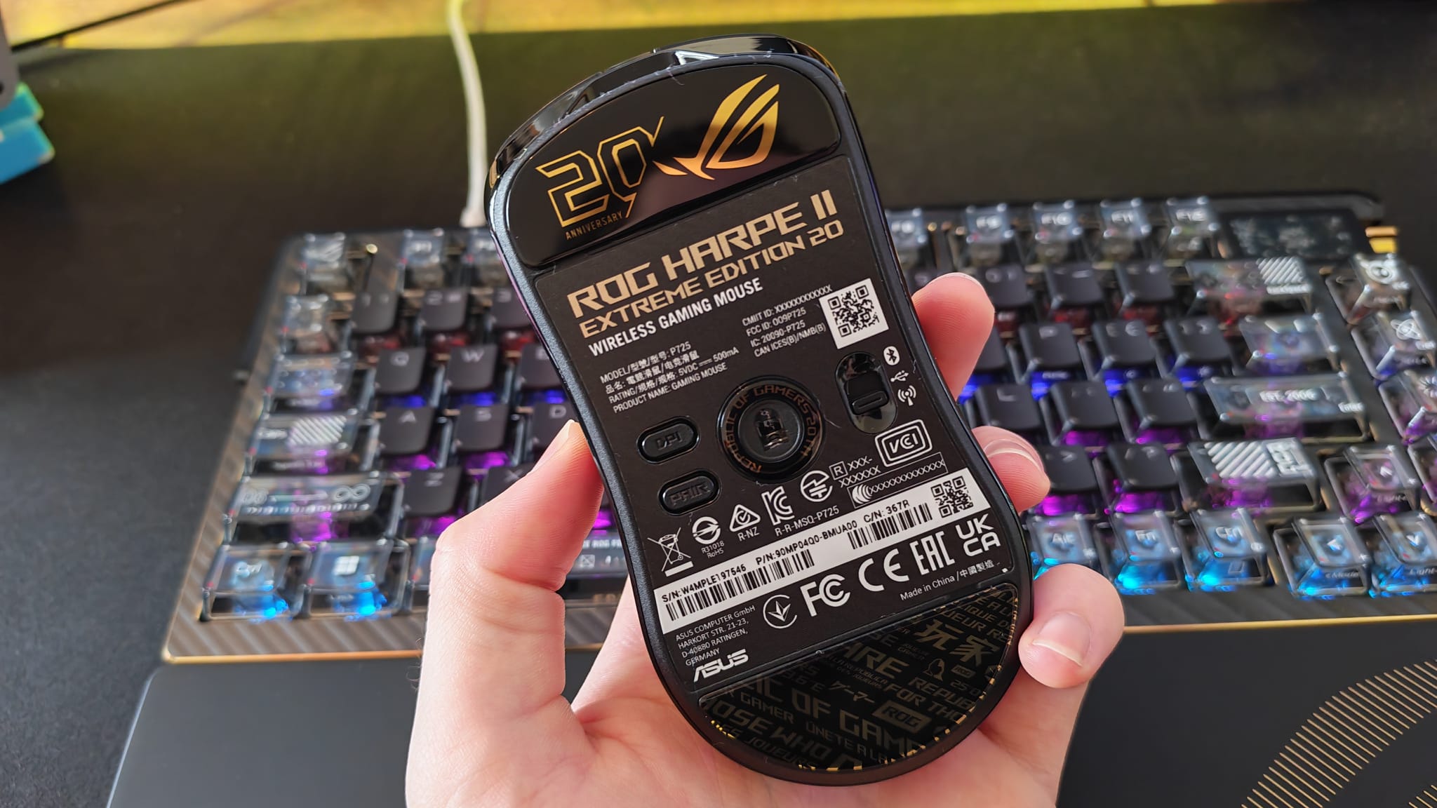 The underside of the Asus ROG Harpe II Extreme Edition 20