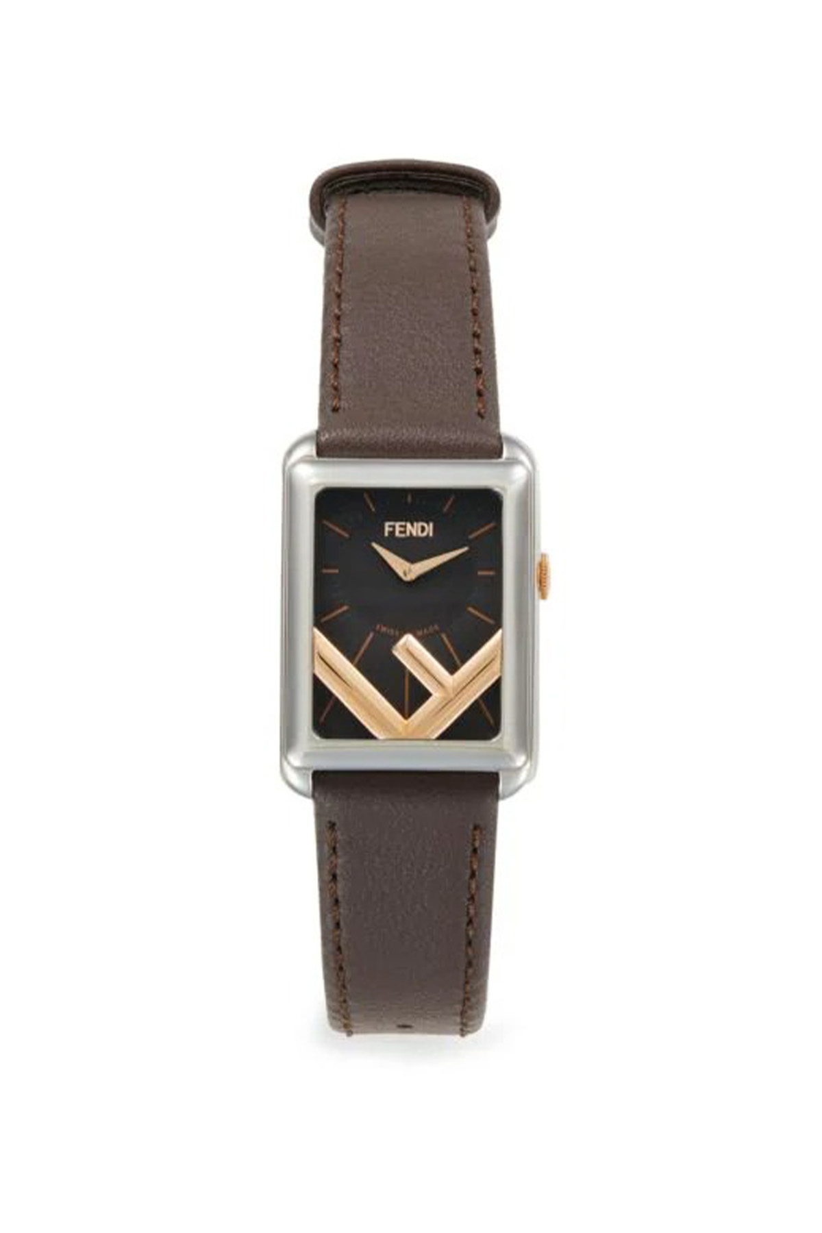 Run Away Stainless Steel & Leather Strap Watch